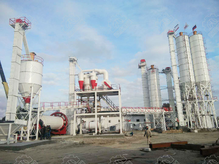 俄羅斯干粉砂漿生產(chǎn)線整體視覺圖